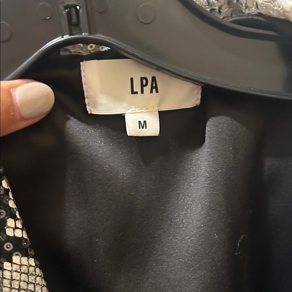 LPA Black and White Snake Print Bomber Jacket - Picture 6 of 6